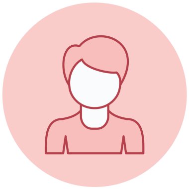 avatar vektör çizgisi kadın simgesi.