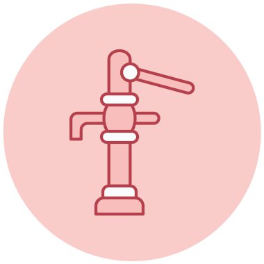 Su musluğu simgesinin vektör illüstrasyonu