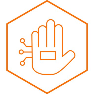 Kablolu Eldiven simgesinin vektör çizimi