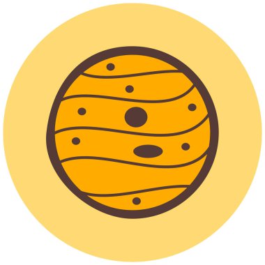 Gezegen. Web simgesi basit illüstrasyon