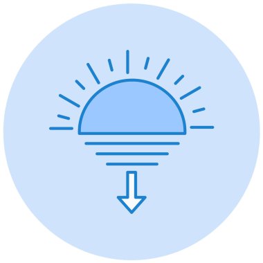 Güneş. Web simgesi basit tasarım