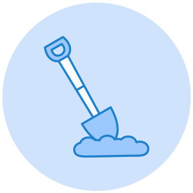 kürek simgesi vektör illüstrasyonu