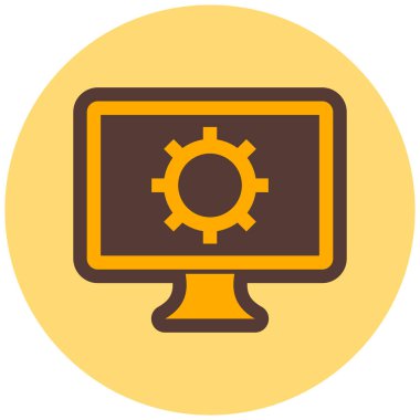 Bilgisayar. Web simgesi basit illüstrasyon