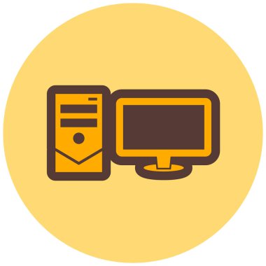 Bilgisayar. Web simgesi basit illüstrasyon