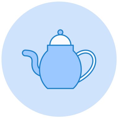 Çaydanlık. Web simgesi basit tasarım