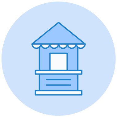 Modern yapı simgesinin vektör illüstrasyonu