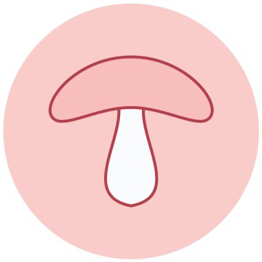 Mantar. Web simgesi basit illüstrasyon