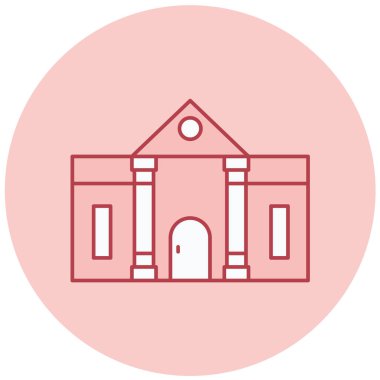 Üniversite. Web simgesi basit illüstrasyon