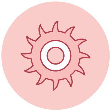 Güneş. Web simgesi basit illüstrasyon