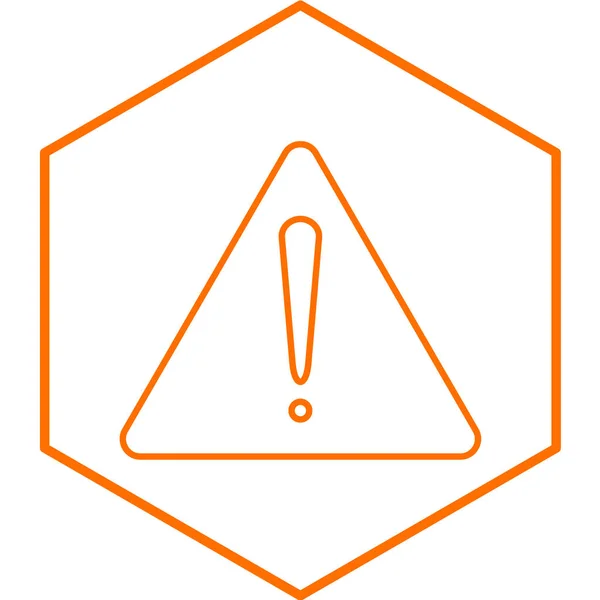 Icono Advertencia Símbolo Peligro Estilo Diseño Plano — Vector de stock