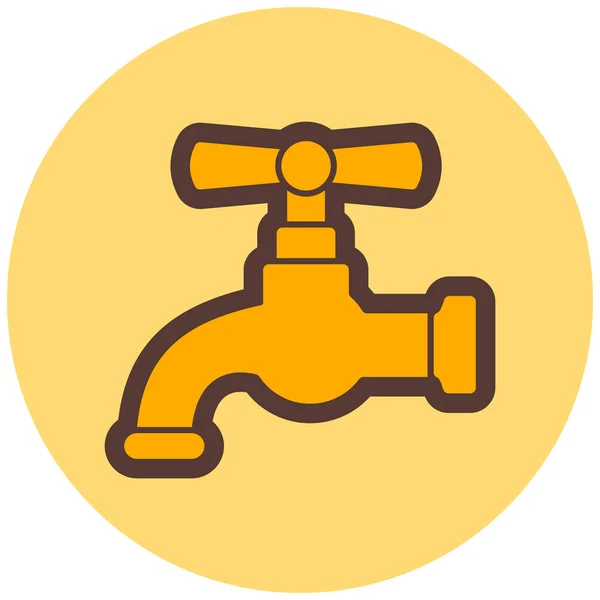 Faucet Web Icon Simple Illustration — Stock Vector