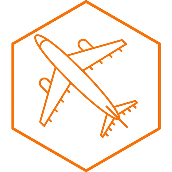 Значок Літака Модному Стилі Ізольований Фон — стоковий вектор
