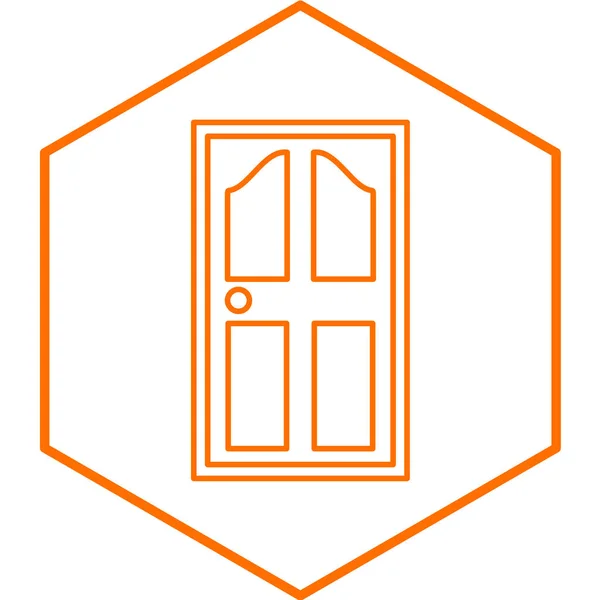 Porta Icona Vettoriale Isolato Sfondo Bianco Logo Concetto Porta Segno — Vettoriale Stock