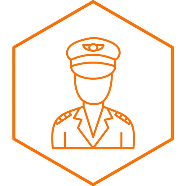 Ilustración Vectorial Icono Oficial Policía — Vector de stock