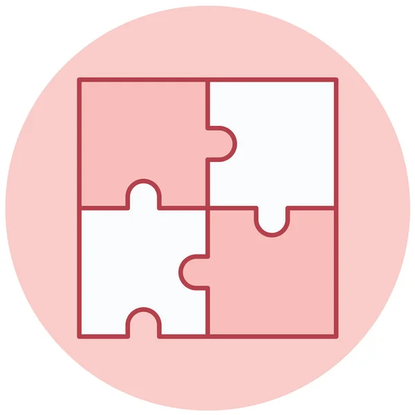 Een Puzzel Web Icoon Eenvoudige Illustratie — Stockvector