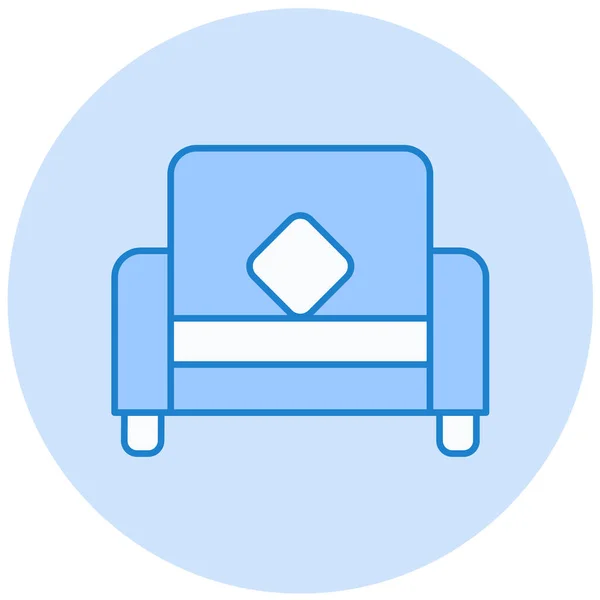 Sofa Web Icon Simple Illustration — Stock Vector