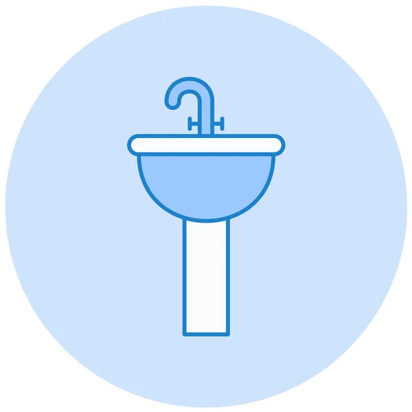 Ícone Banheiro Ilustração Vetorial Design Simples — Vetor de Stock