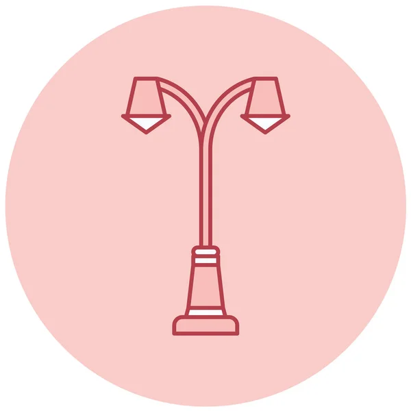 Значок Лампи Модному Стилі Ізольований Фон — стоковий вектор