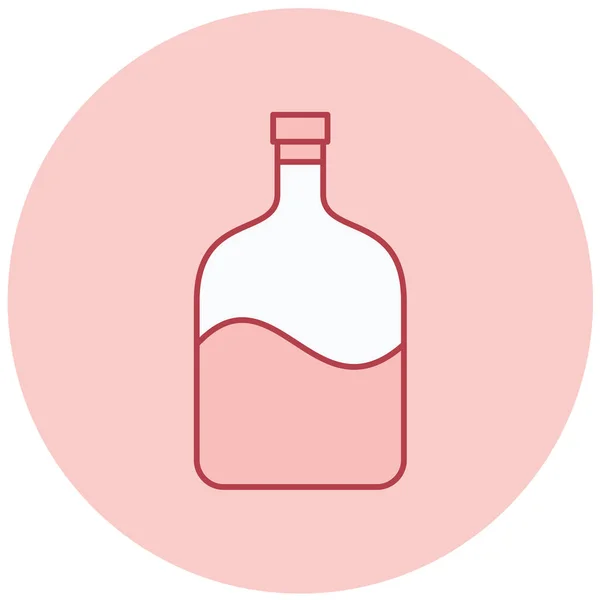 Bouteille Vin Illustration Simple — Image vectorielle