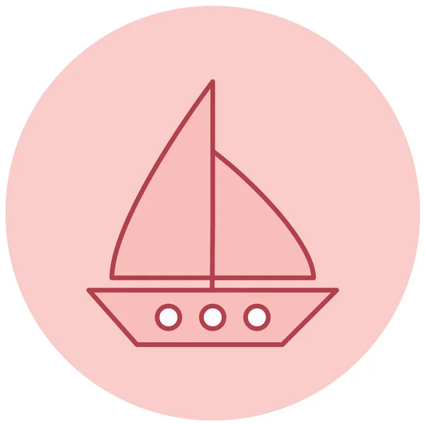 Segelboot Web Symbol Einfache Illustration — Stockvektor