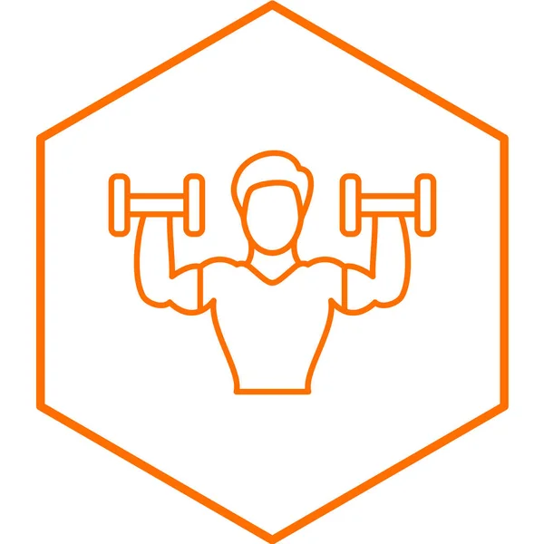 Icono Fitness Ejercicio Para Proyecto Pictograma Línea Delgada Trazo Editable — Archivo Imágenes Vectoriales