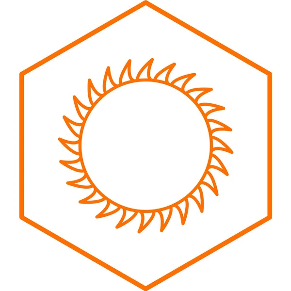 Сонячна Іконка Векторні Ілюстрації — стоковий вектор