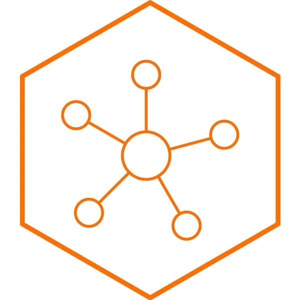 Icono Molécula Ilustración Vectorial — Vector de stock