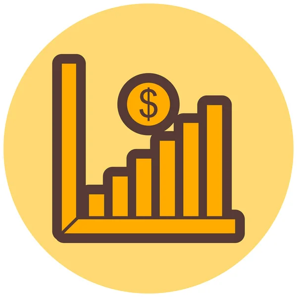 Zakelijke Grafiek Eenvoudige Illustratie — Stockvector