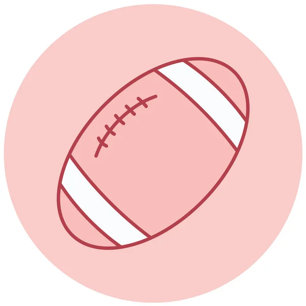 Rugby Ball Einfaches Design — Stockvektor