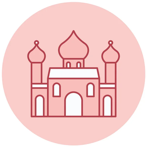 Moschea Icona Web Semplice Illustrazione — Vettoriale Stock