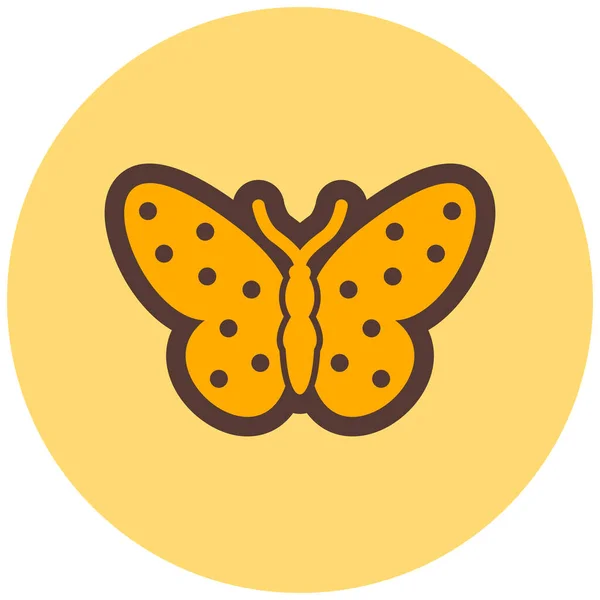 Kelebek Web Simgesi Basit Illüstrasyon — Stok Vektör
