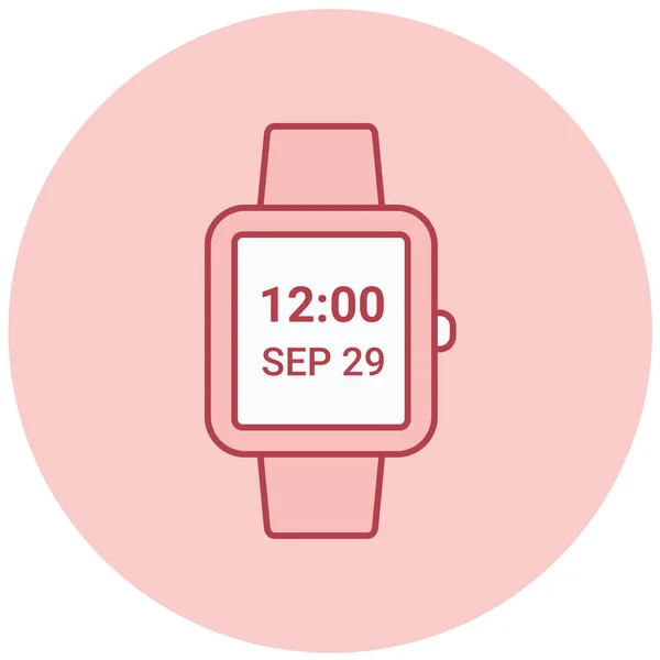腕時計付きスマートウォッチ シンプルなデザイン — ストックベクタ