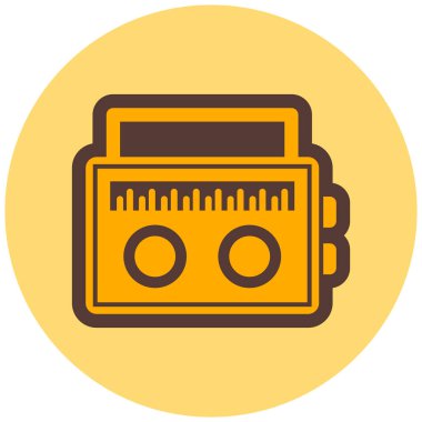 Radyo. Web simgesi basit illüstrasyon