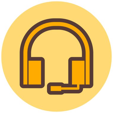 Kulaklık. Web simgesi basit illüstrasyon