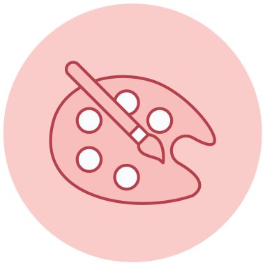 Palet 'i boya. Basit illüstrasyon