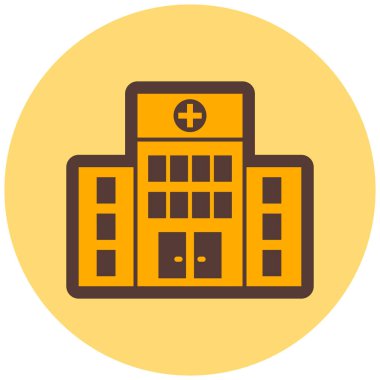 Hastane. Web simgesi basit illüstrasyon