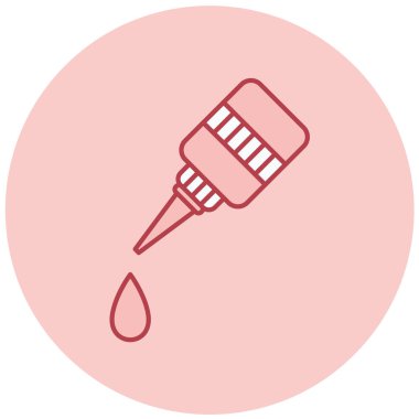 Yapıştırıcı simgesi, basit tasarım vektörü çizimi