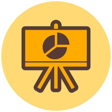 Sunum. Web simgesi basit illüstrasyon