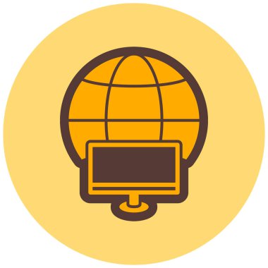 küresel ağ. Basit resimleme