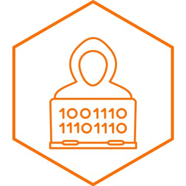 Modern Hacking simgesinin vektör illüstrasyonu