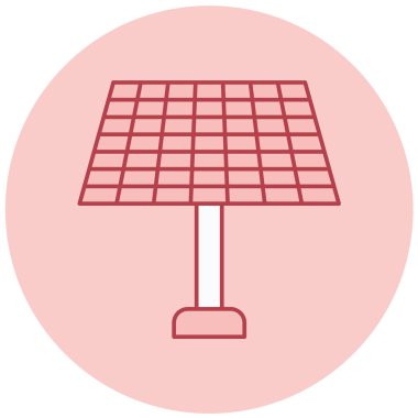 Güneş paneli simgesinin vektör illüstrasyonu