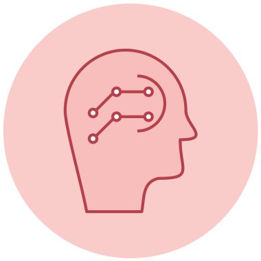 Beyin. Web simgesi basit illüstrasyon