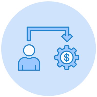 iş ve finans ikonu vektör illüstrasyonu