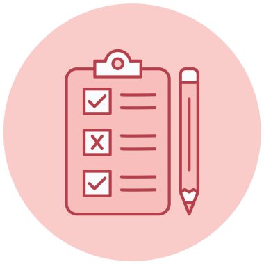 kontrol listesi ve pano simgesi vektör illüstrasyonu