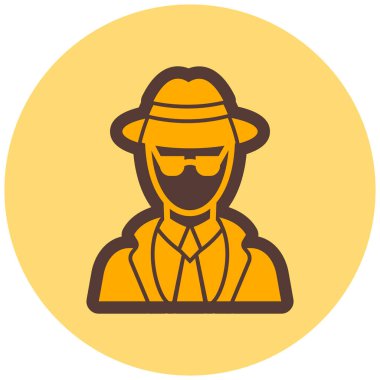 Şapka takan bir adamın vektör çizimi