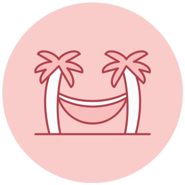 plaj düz vektör simgesi