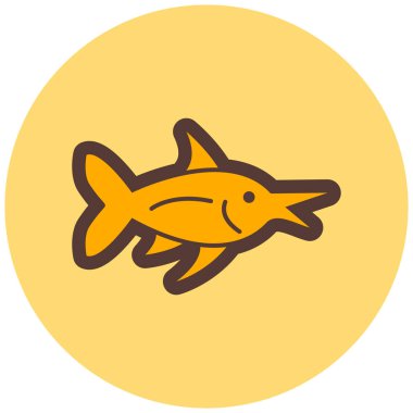 Balık. Web simgesi basit illüstrasyon