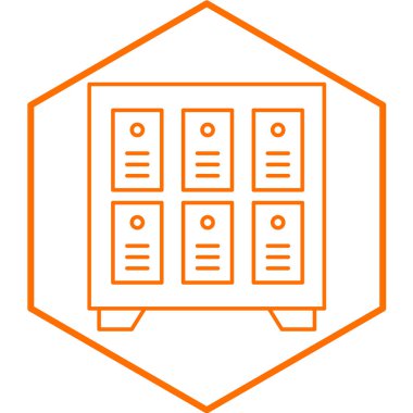 Bir depolama simgesinin vektör illüstrasyonu