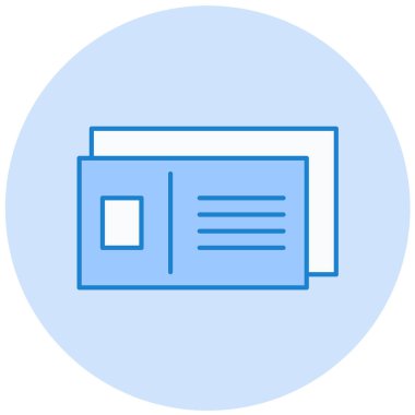 Bilet. Web simgesi basit illüstrasyon