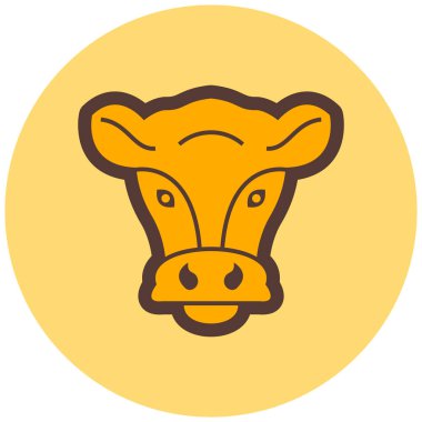 İnek. Web simgesi basit illüstrasyon